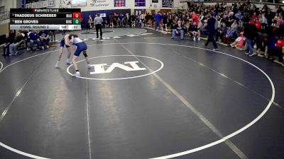 114 lbs Cons. Round 2 - Ben Groves, Ringgold Hs vs Thaddeus Schrieber, Mercer Area Hs