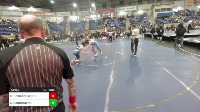 145 lbs 3rd Place - Christian Chamberlin, Skyview vs Liam Contreras, Mt. Garfield Middle School