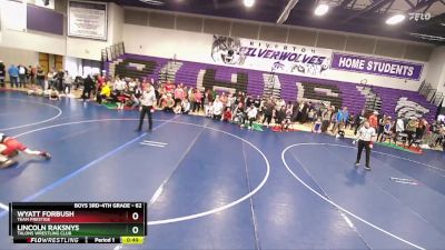 62 lbs Cons. Round 4 - Lincoln Raksnys, Talons Wrestling Club vs Wyatt Forbush, Team Prestige