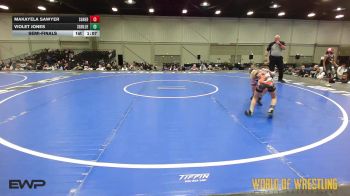 55 lbs Semifinal - Makayela Sawyer, Super Girls K-6 Red vs Violet Jones, Super Girls K-6 Blue