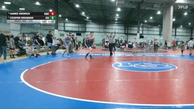 155 lbs Semifinal - Cooper Brunner, Crystal Coast Grapplers vs James Hedrick, Red Lion Wrestling Club