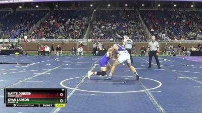 D2-157 lbs Cons. Semi - Kyan Larson, Sparta HS vs Nayte Dobson, Greenville HS