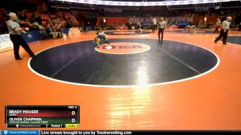 1A 106 lbs Champ. Round 1 - Brady Mouser, LeRoy vs Oliver Chapman, Chicago (DePaul College Prep)