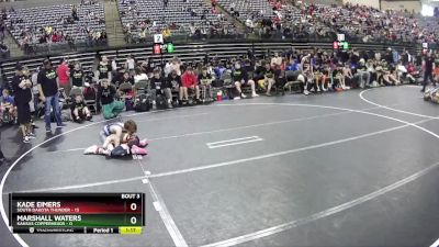 90 lbs Quarterfinals (8 Team) - Kade Eimers, South Dakota Thunder vs Marshall Waters, Kansas Copperheads