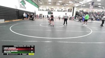 100 lbs Cons. Round 2 - Jack Anderes, Honey Badger Wrestling vs Bryson Brooks, Unaffiliated