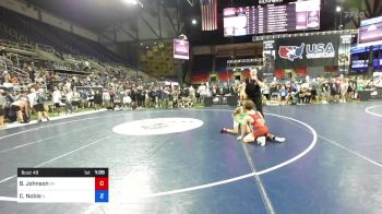 100 lbs Rnd Of 128 - Braden Johnson, Wisconsin vs Caleb Noble, Illinois