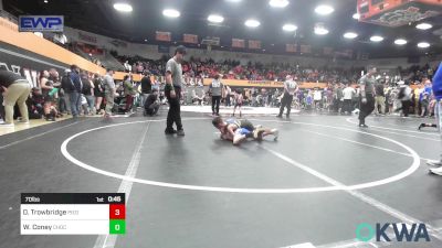 70 lbs Quarterfinal - Daxton Trowbridge, Piedmont vs Waylon Coney, Choctaw Ironman Youth Wrestling