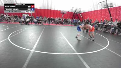 132 lbs Champ. Round 1 - Kivin Juresh, Whitehall Wrestling Club vs Briggs Weigel, Belmont-Platteville Youth Wrestling Club