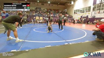 46 lbs Consi Of 8 #2 - Maverick Meyer, Skiatook Youth Wrestling vs Nicholous Hunt, Heat