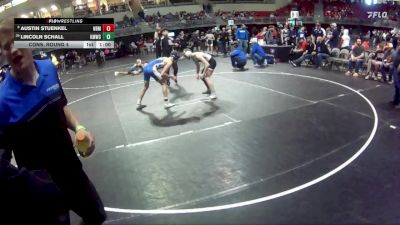 132 lbs Cons. Round 4 - Austin Stuenkel, North Bend Matcats vs Lincoln Schall, Kearney MatCats Wrestling Club