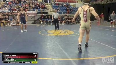 220 lbs Quarterfinals (8 Team) - Zach Lilly, E2-Fargo Davies vs Evan Schmit, W3-Bismarck Century