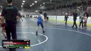 90 lbs Cons. Round 4 - Tanner Mills, Dundee WC vs Hunter Rife, Paw Paw Youth Wrestling