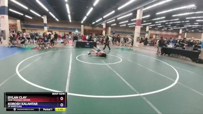 126 lbs Cons. Round 3 - Dylan Clay, WAR Training Center vs Korosh Kalantar, 3F Wrestling