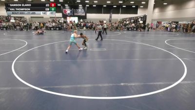 77 lbs Cons. Semis - Kal Thompson, King Select Wrestling vs Samson Elario, Aniciete Training Club