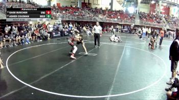 105 lbs Cons. Round 2 - Asher Coleman, Rocket Wrestling Club / RWC vs Gage Buscher, Sutherland Youth Wrestling Club