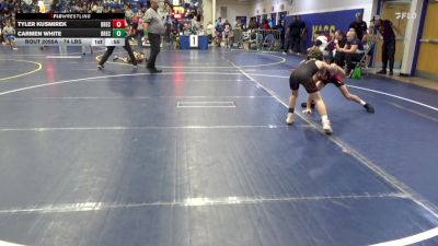 74 lbs Consy 1 - Tyler Kusmirek, Brecksville vs Carmen White, Brecksville