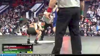 171 lbs Finals (8 Team) - Casey Swiderski, Dundee HS vs Jaden Morrow, Alma HS