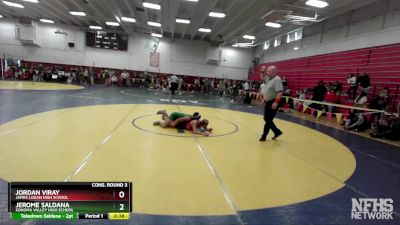 108 lbs Cons. Round 3 - Jordan Viray, James Logan High School vs Jerome Saldana, Sonoma Valley High School