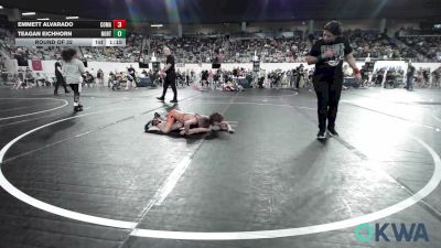 70 lbs Round Of 32 - Emmett Alvarado, Comanche Takedown Club vs Teagan Eichhorn, Northeast Take Down Club