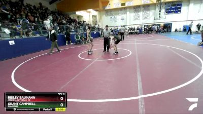 113 lbs Round 3 - Grant Campbell, Flagstaff vs Ridley Baumann, Arizona Lutheran HS