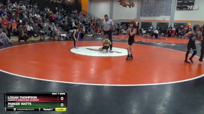 B-10 lbs Cons. Round 1 - Parker Watts, LMWC vs Logan Thompson, Hawkeye Wrestling Academy