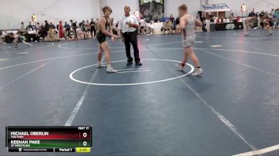 125 lbs Cons. Round 3 - Keenan Pake, 3F Wrestling vs Michael Oberlin, The Fort