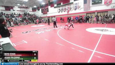 63 lbs Quarterfinal - Boyd Stagg, Prosser Wrestling Academy vs Ayden Palomino, Toppenish USA Wrestling Club