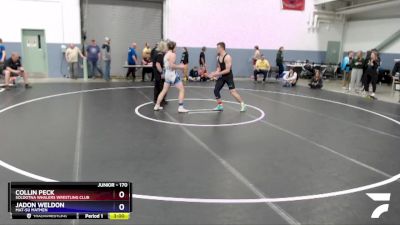 170 lbs Round 2 - Collin Peck, Soldotna Whalers Wrestling Club vs Jadon Weldon, Mat-Su Matmen