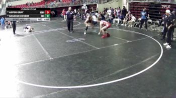 120 lbs 7th Place Match - Aspen Gray, Millard South Wrestling Club vs Kaileigh Covert, CWO