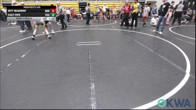 85 lbs Semifinal - Jett Manning, Barnsdall Youth Wrestling vs Colt Fife, Tecumseh Youth Wrestling