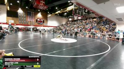 77 lbs Quarterfinal - Braxten Link, Greybull MS vs Hudson Moore, Rocky Mountain Middle School