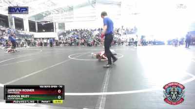 70 lbs Quarterfinal - Hudson Riley, Olathe Raptor vs Jameson Rosner, Tonganoxie