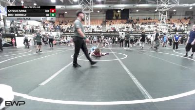 106 lbs 3rd Place - Kaylor Jones, Lions Wrestling Academy vs Josh Borbely, Unattached