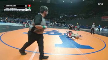 5A Boys 132 lbs Semifinal - Dean Williams, Canby Boys vs Aiden Nelmes, Mountain View Boys