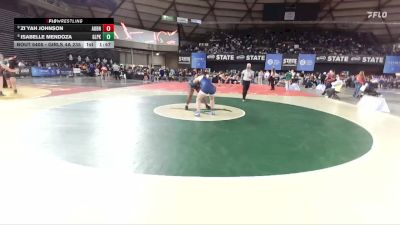 Girls 4A 235 lbs Champ. Round 2 - Zi`yah Johnson, Auburn (Girls) vs Isabelle Mendoza, Glacier Peak (Girls)