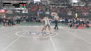 G - 110 lbs Champ. Round 1 - Maddia Johnston, Anaconda (Girls) vs Laityn Allen, Poplar (Girls)