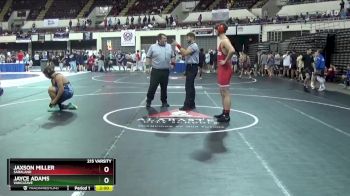 215 Varsity Champ. Round 3 - Jaxson Miller, Saraland vs Jayce Adams, Vancleave