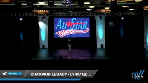 Champion Legacy - Lyric Quincy [2022 Mini - Solo - Jazz Day 2] 2022 ASCS Wisconsin Dells Dance Grand Nationals and Cheer Showdown