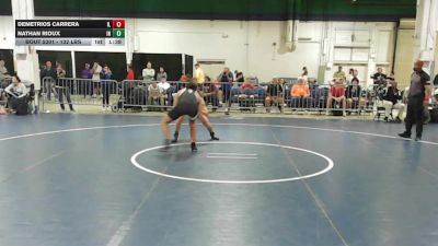 132 lbs Round Of 16 - Demetrios Carrera, IL vs Nathan Rioux, IN