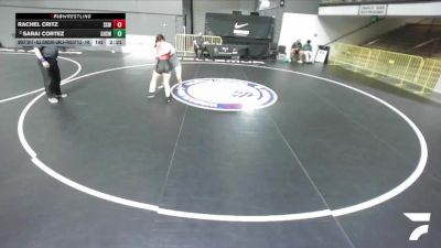 Champ. Round 1 - Rachel Critz, Surfside X Wrestling vs Sarai Cortez, Gilroy High School Wrestling