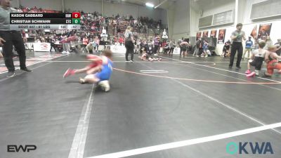 61 lbs Consi Of 4 - Kason Gabbard, Raw Wrestling Club vs Christian Schwahn, Chandler Takedown Club