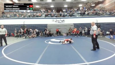 49 lbs Quarterfinal - Beckett Waldo, Lakeland Wrestling Club vs Nathan Jennings, Buzzsaw Wrestling Club