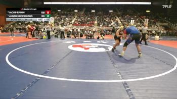 3A-215 lbs Quarterfinal - Ayden Underwood, Douglas vs Jacob Eaton, Powell