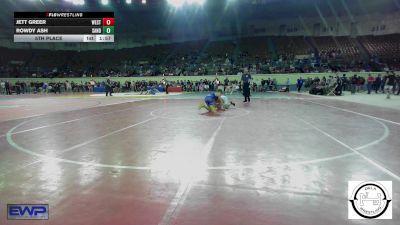 92 lbs 5th Place - Jett Greer, Westmoore Wresting vs Rowdy Ash, Sand Springs Jr High