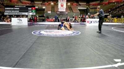 Cadet Boys Upper - 150 lbs 5th Place Match - Christian Timms, Vacaville High School Wrestling vs Joseph Salazar, Lion Of Judah Wrestling Academy