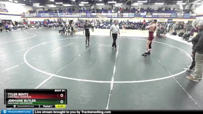 157 lbs Champ. Round 2 - Tyler Bents, Concordia-Moorhead vs Jermaine Butler, Wisconsin-Whitewater