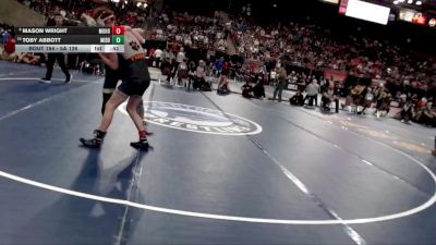 5A 126 lbs Cons. Round 1 - Toby Abbott, Middleton vs Mason Wright, Mountain Home