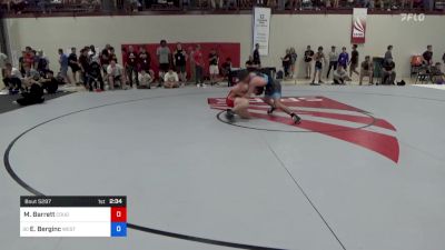 61 kg Round Of 64 - Mason Barrett, Cougar Wrestling Club vs Ethan Berginc, West Point Wrestling Club