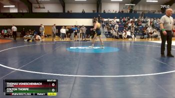 149 lbs Champ. Round 2 - Thomas VonEschenbach, USMAPS vs Colton Thorpe, Wilkes