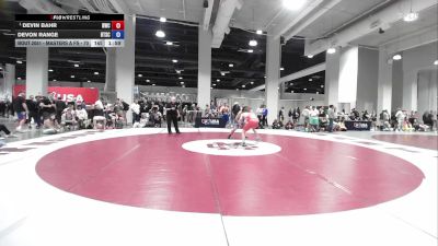 Masters A FS - 78 lbs Champ. Round 1 - Devin Bahr, Dubuque Wrestling Club vs Devon Range, Beat The Streets Cleveland